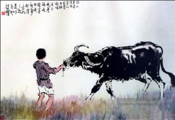 徐悲鸿 Xu Beihong Ju Peon Werke - Xu Beihong Corydon auf Gras alte China Tinte